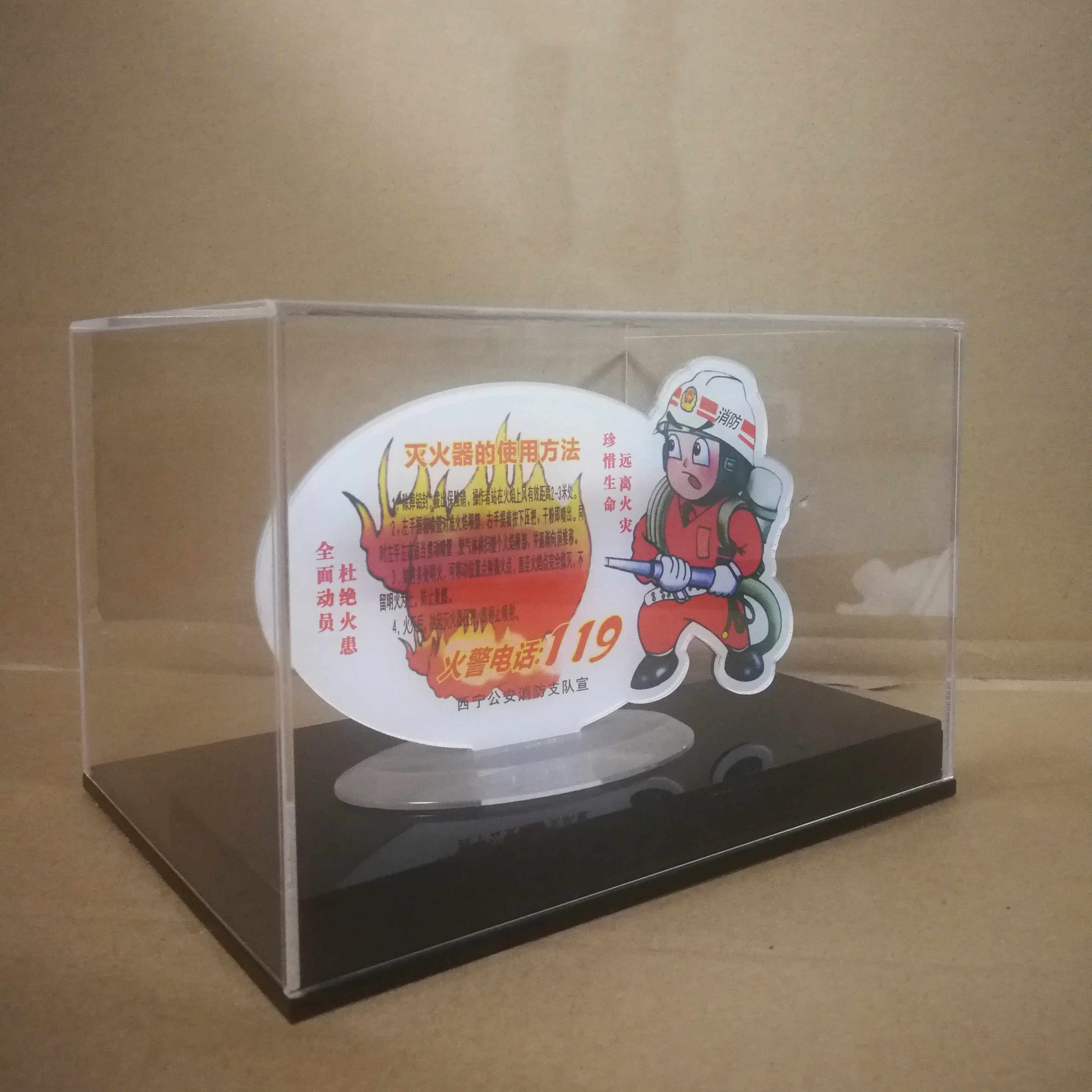 Clear Acrylic Action Figure Display Box With Black Base For Action