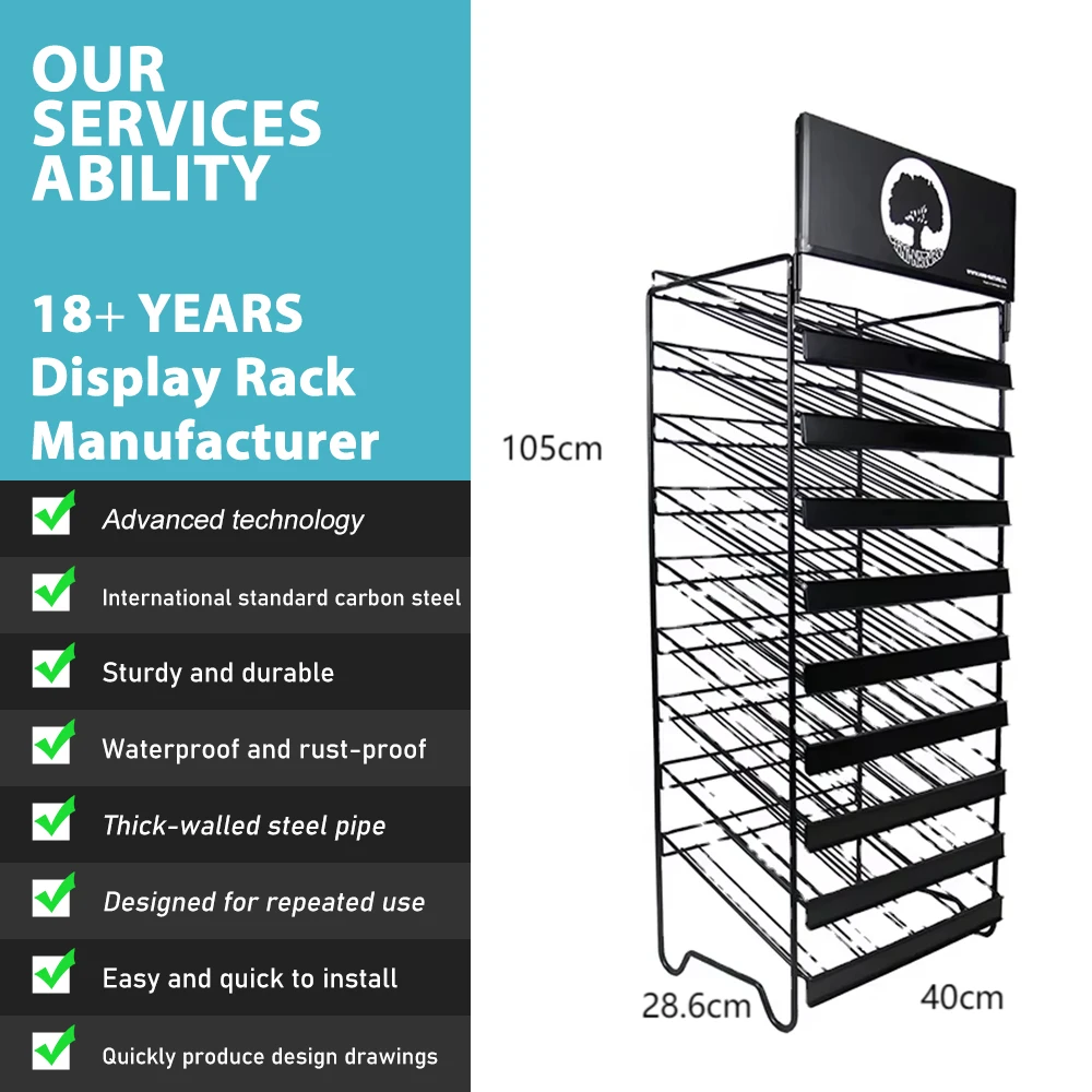 RuiMei Customized Metal Powder-Coated Spray Can Display Racks Paint Tube Nail Polish Stand