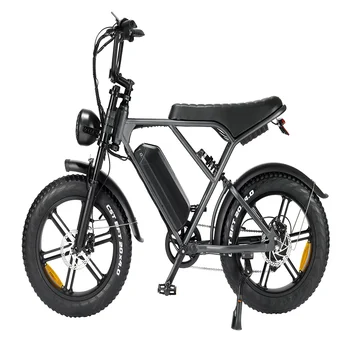 Eu Us Warehouse 1000w Retro Dirt Fat Tire E-bike V8 H9 2.0 Long Range 20*4.0" Off-road Electric Bicycle 500w Fatbike 50km/h
