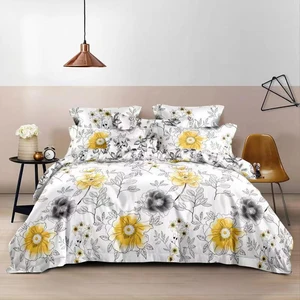 Fast Delivery Speed Flowers Pattern Polyester Quilt 3pcs Duvet Cover Set Luxury Bedding Comforter Sets