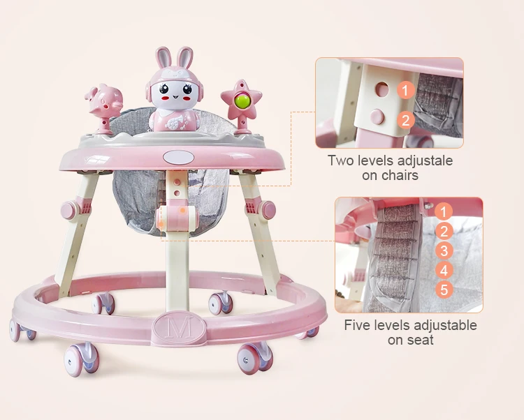 Factory Baby Walker 3 In 1 Musical Cartoon Walking Chair Toy Music Kids