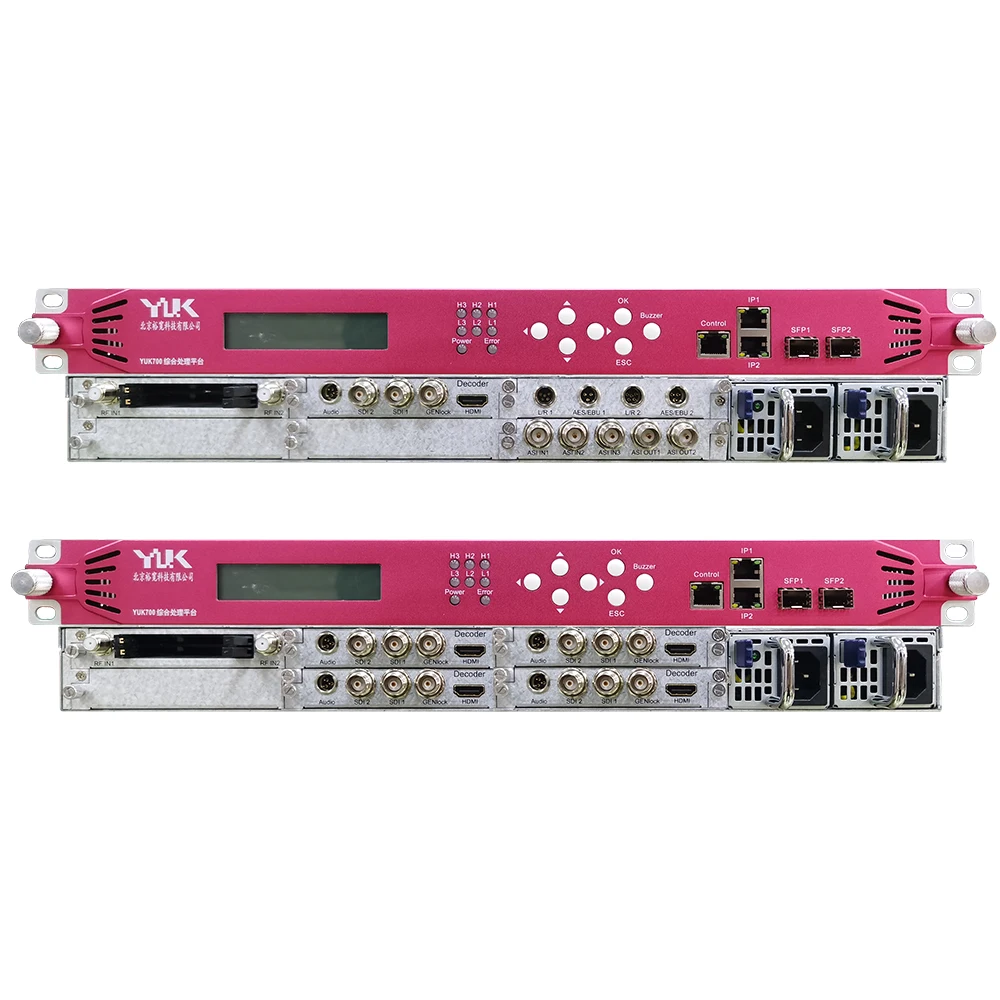 Modular Type Multi Channel 9 ASI Input 6 ASI Output IP Input Output TS Multiplexer for Digital TV Headend