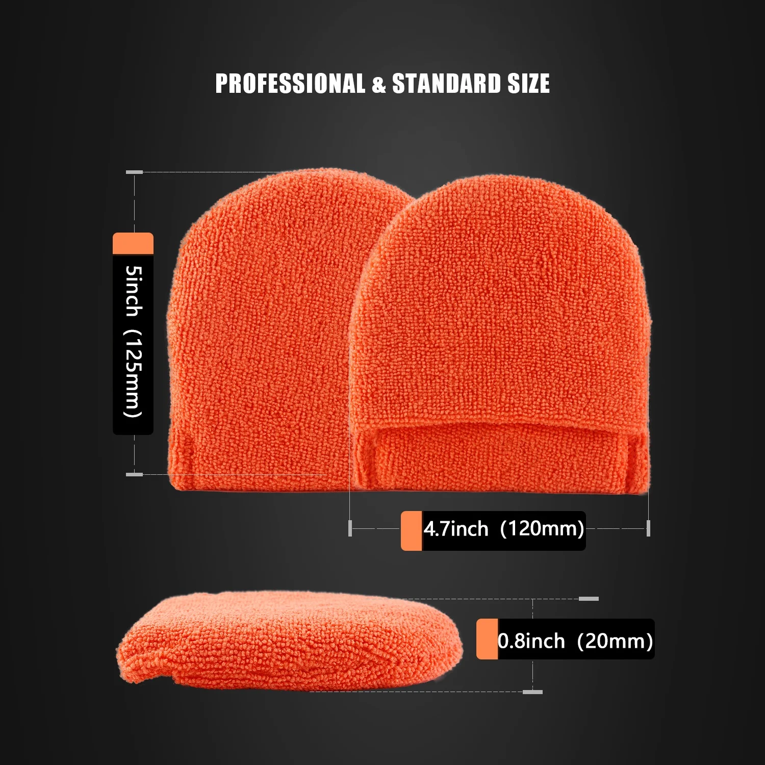 Applicatori Di Cera In Microfibra Per Auto, Confezione Da 10, Con Tasca Per Le Dita E Schiuma, 12,7 Cm, Per Lucidatura E Verniciatura - 2