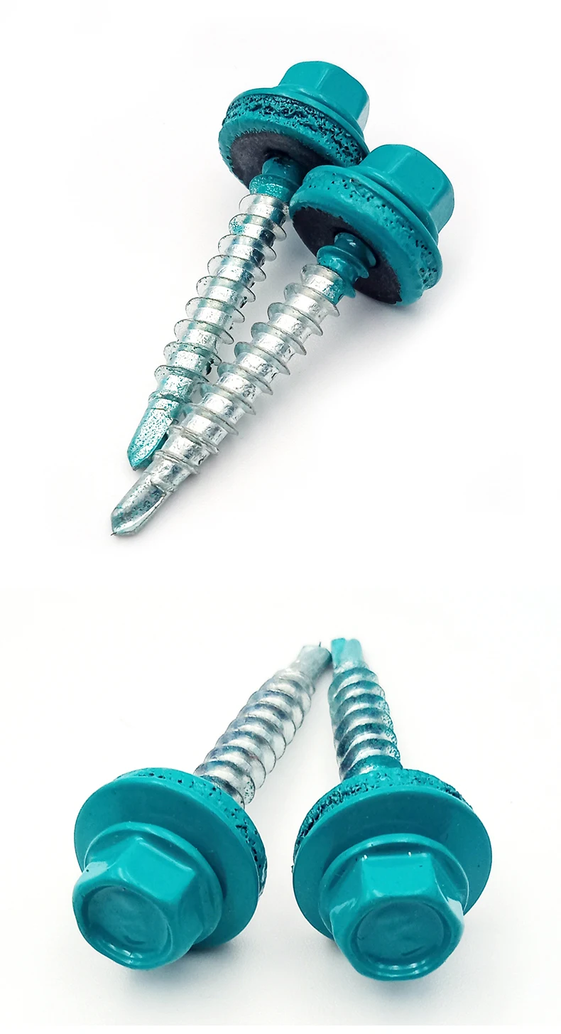 Factory Price Din7504 Tek Screws Galvanized Hex Head Painted Self