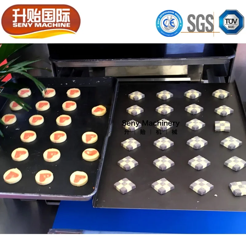 Automatic Double Color Chocolate Filled Cookies Ice Box Cookies Making Machine for Sale