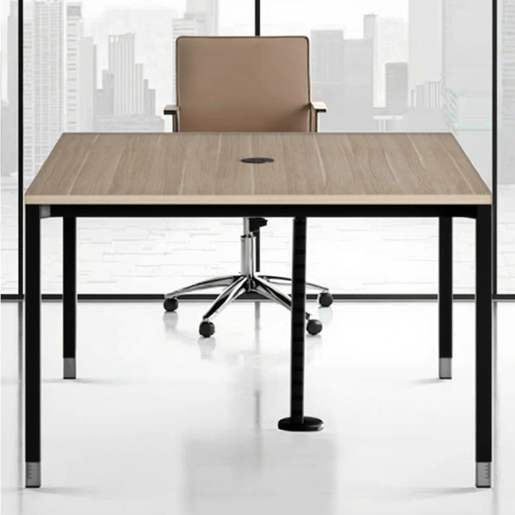 Professional Conference Desk with Integrated Power Outlet and Steel Frame for Modern Office Boardroom 6