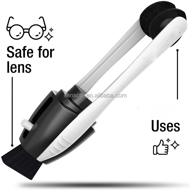 Multipurpose Portable Eyeglass Cleaner Brush For Shift Clear Dual Fiber