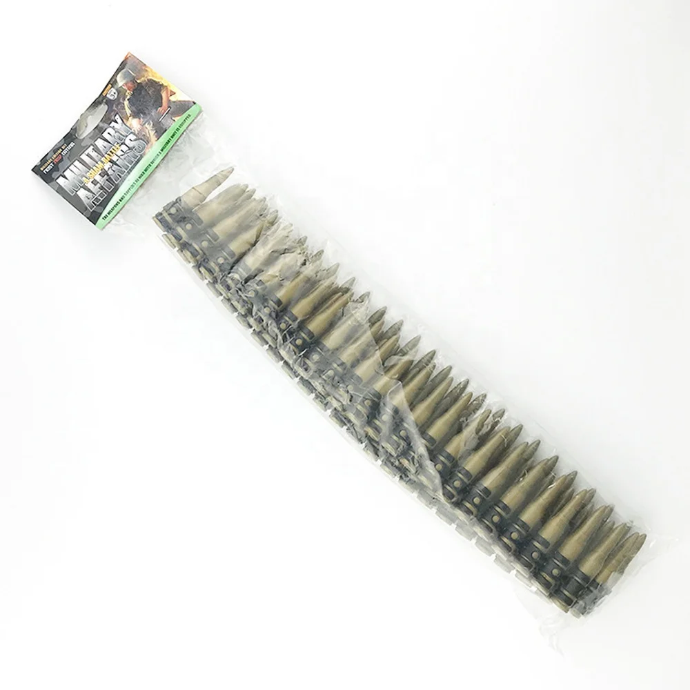 Пластиковая игрушка искусственная пуля ремень армейская Solider створки для винтовки роскошный пули аксессуар костюма