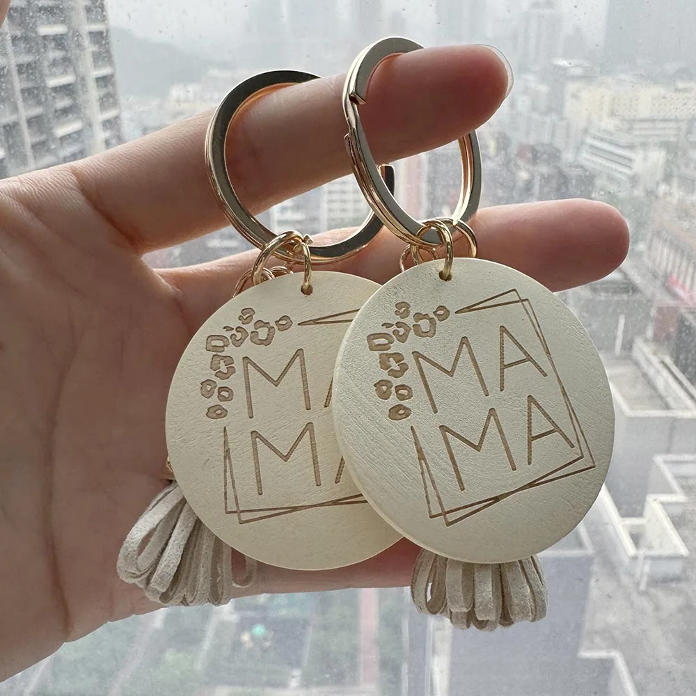 Personalised Keyrings Bulk Leather Key Chain Engraved With