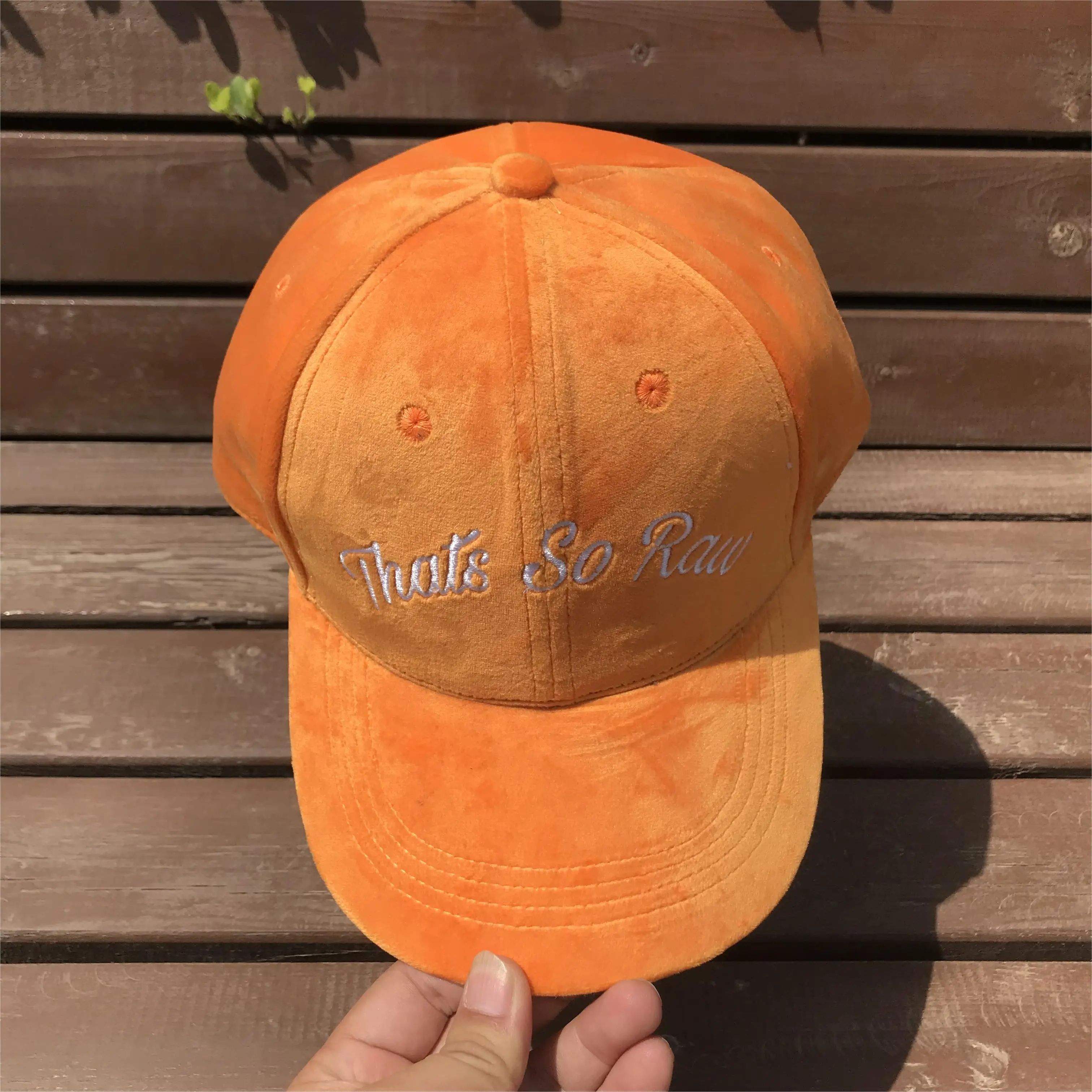 Factory Price Custom Winter Velvet Baseball Caps Hats With Embroidered