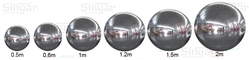 mirror ball sizes