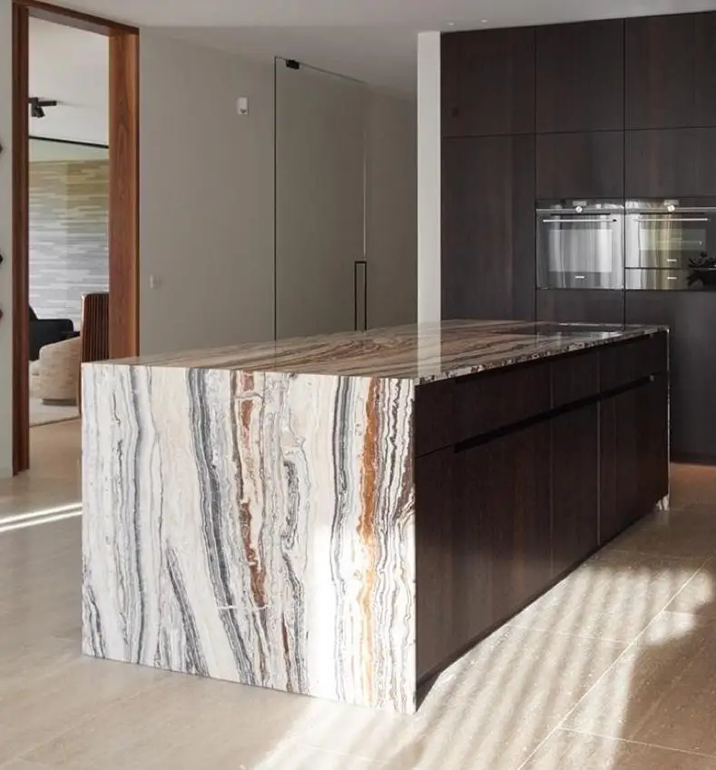 product tiramisu jade travertine marble kitchen island countertop polished surface for interior living room reception vanity tops table-6