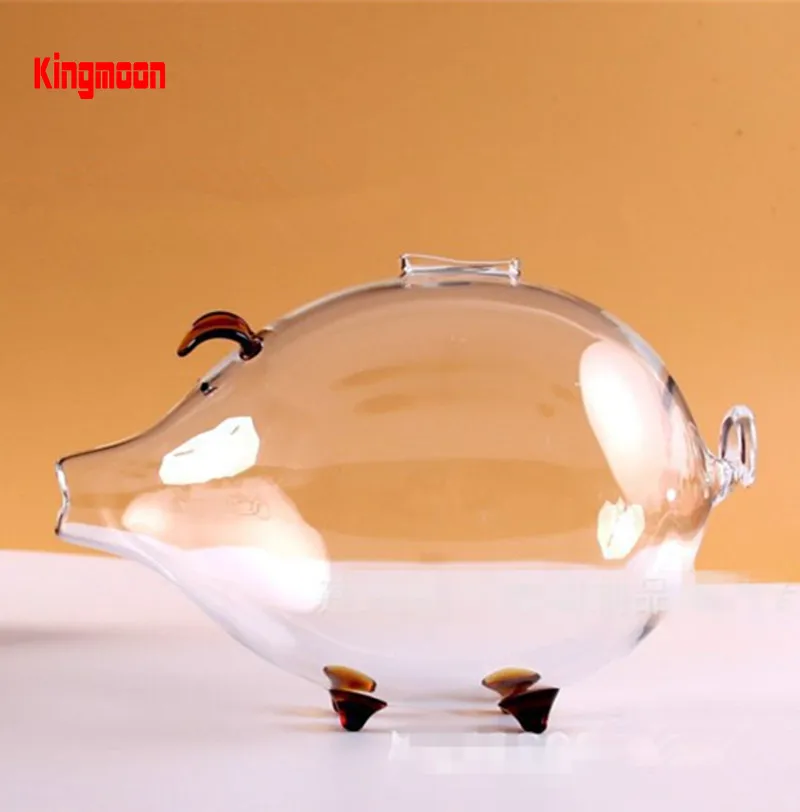 Cute Design Transparent Piggy Bank Piggy Money Saving Boxes Bank Glass Clear Transparent Piggy Bank