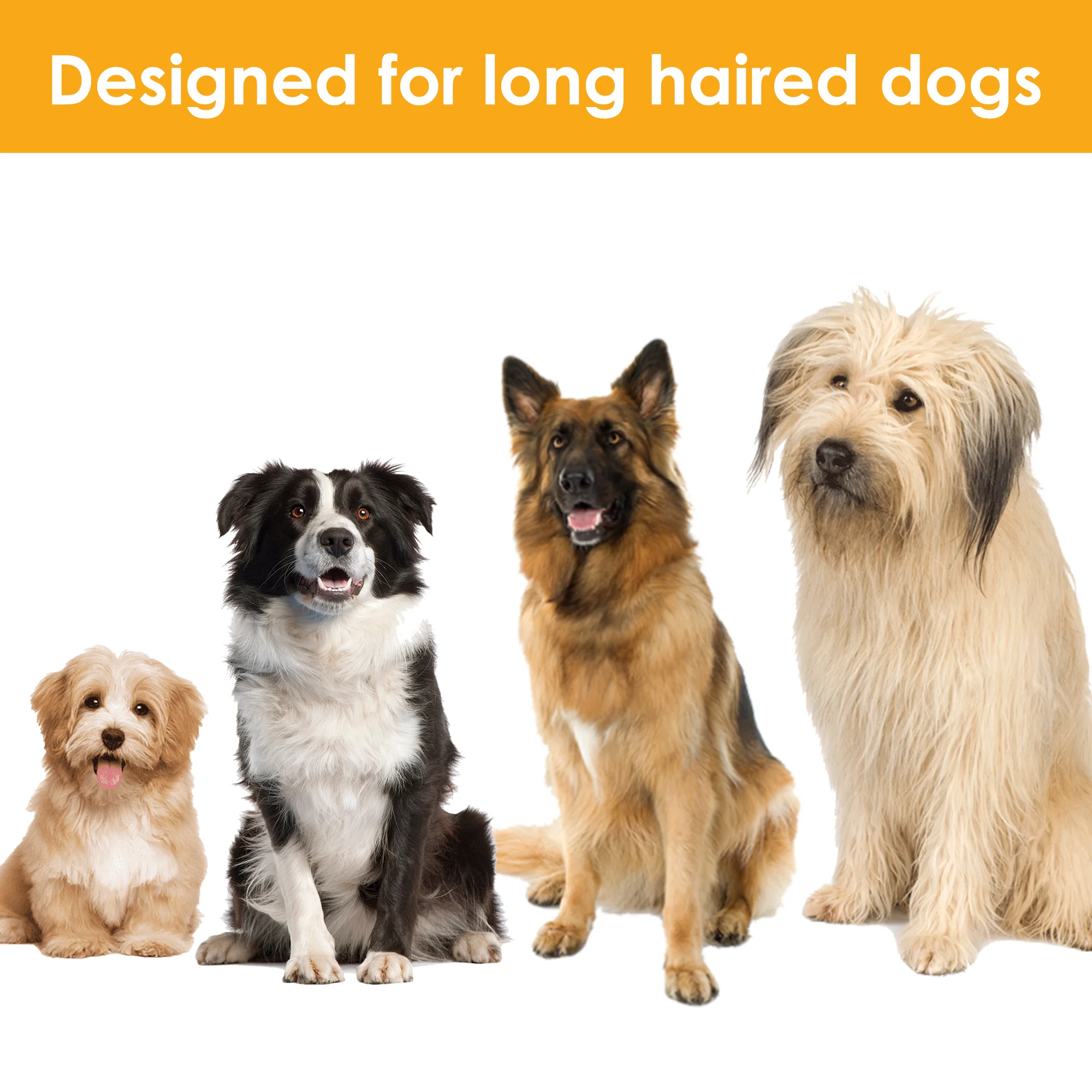 Professional Long Haired Dog Grooming Kit Cat Grooming Brush Dog Shedding Brush and Self Clean Slicker Brush