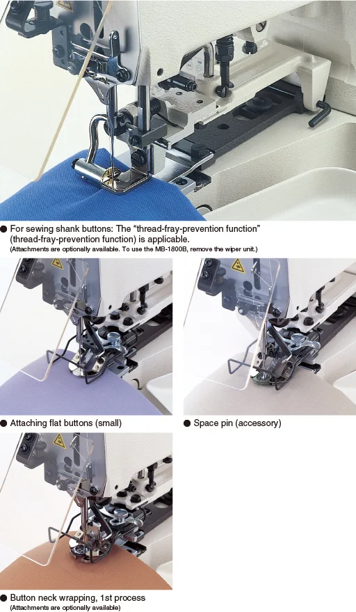Jukis MB-1800S/1800B Computer-controlled, Dry-head, High-speed, Single-thread, Chainstitch Button Sewing Machine