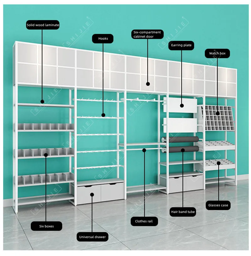 Modern Retail Shop Gondola Shelving System Grocery Store Display Used Mdf Wood Display