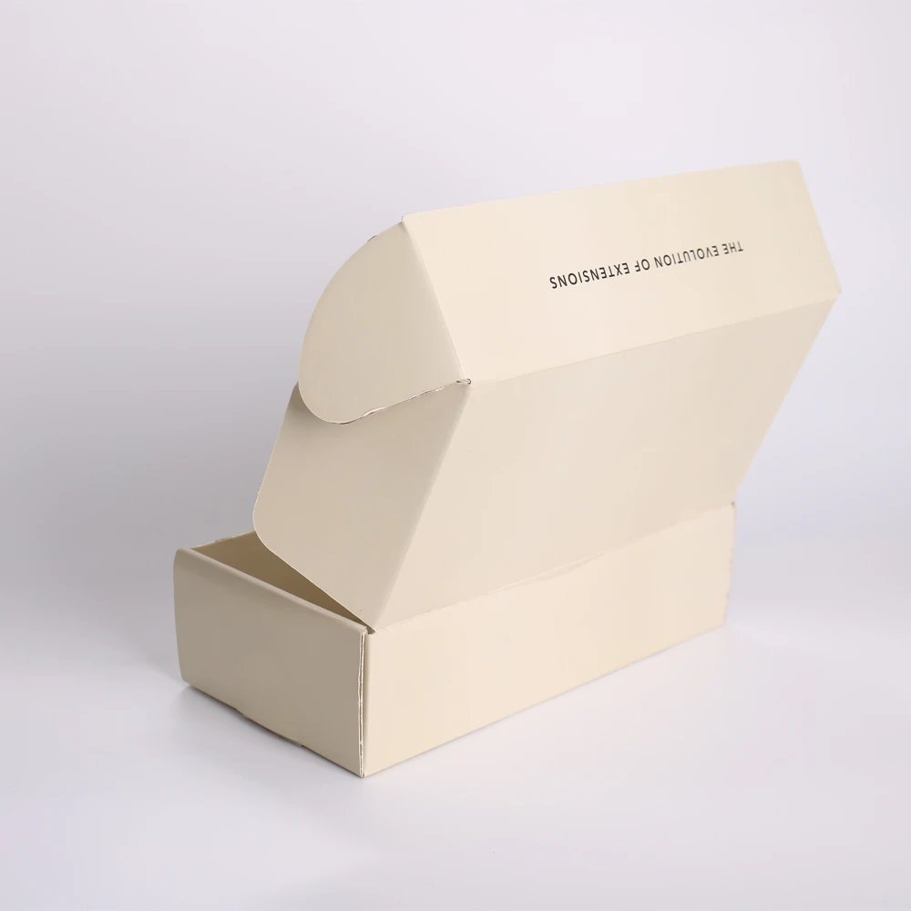 product custom shipping mailer corrugated paper box for clothing  shoes hot stamping print logo folding paper package box-7