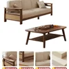 Four-seater coffee table [walnut color]