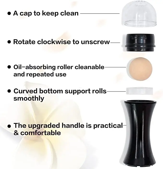 Natural Volcanic Roller Oil Control Rolling Stone Matte Makeup Face Skin Care Tool Facial Cleaning Oil Absorption Roller on Ball