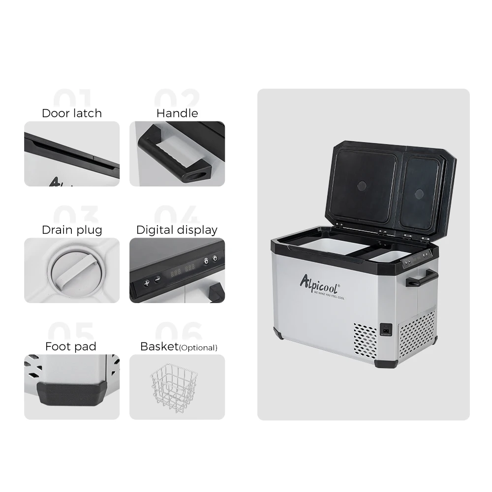 Alpicool AD55 Dual-Zone Compressor Fridge - Portable & Efficient