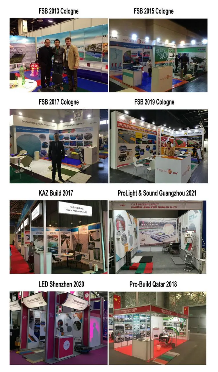 Multi Functional Sports Court Flooring Modular Plastic PP Wood Look Finished For Basketball