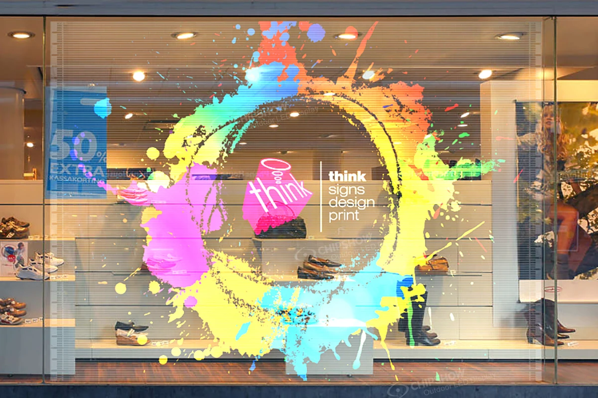3D Transparent LED Display Screen Indoor Display Glass Window Film Stick Digital Advertising Video Wall Transparent LED Screen