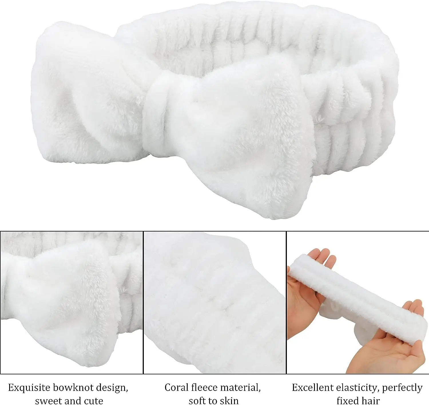 2023 Лидер продаж резинки для макияжа лица пушистые коралловые Флисовые женские эластичные повязки для лица для душа