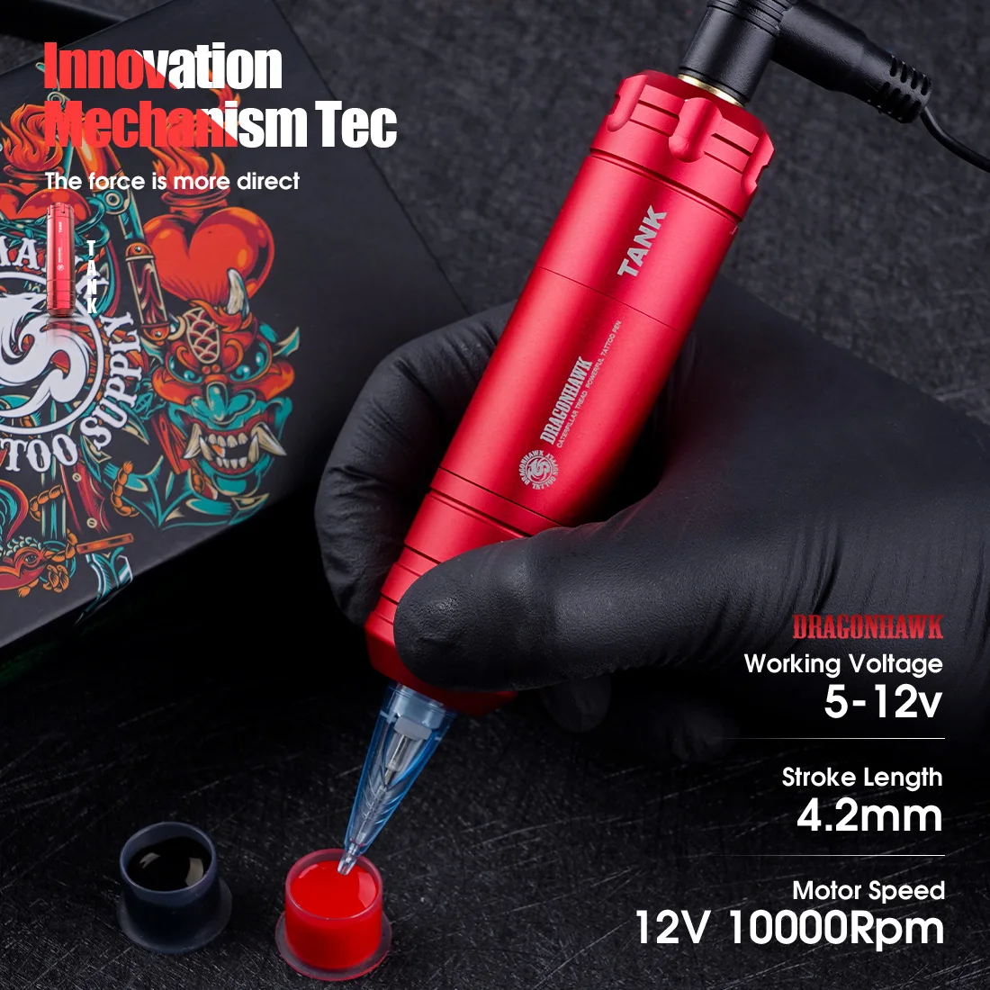 Tattoo Rotary Machine Gun Tattoo Pen Machine With Rca Socket - Buy