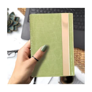 Wholesale Custom Crocodile Leather A6 Notebook Personalized Budget Binder Magnetic Buckle Loose-leaf Cute Cash Envelope Journal