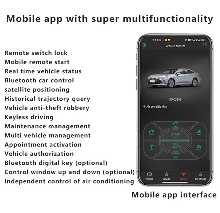Factory Sales General Motors Alarm System Car Safety Remote Control Launcher