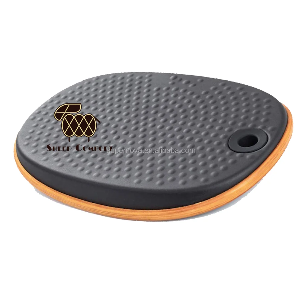 Portable Standing Desk Mat Anti-Fatigue Wooden Wobble Balance