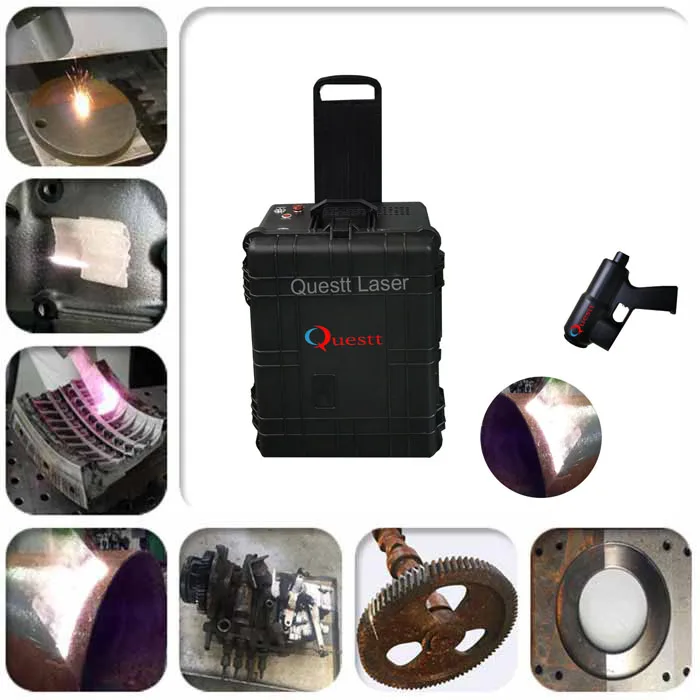 Dual Axis Laser Rust Removal Machine for Cleaning Outdoor with Suitcase 100W Mopa Laser