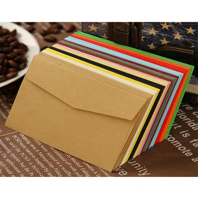 High quality custom brown kraft envelope with gold foil logo printed