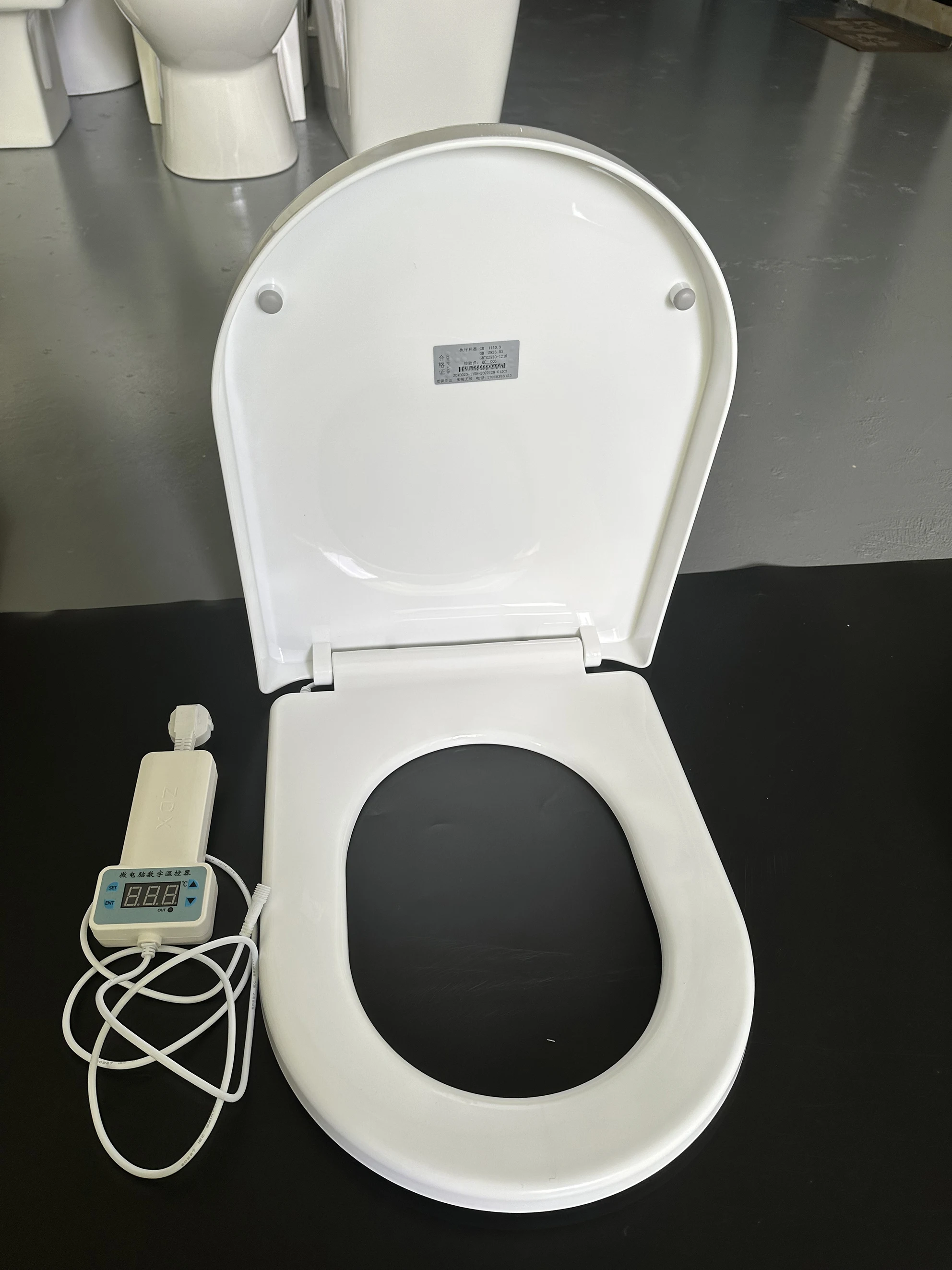 Heated Toilet Seat Cover Bathroom D Shape Soft Close Easy Install