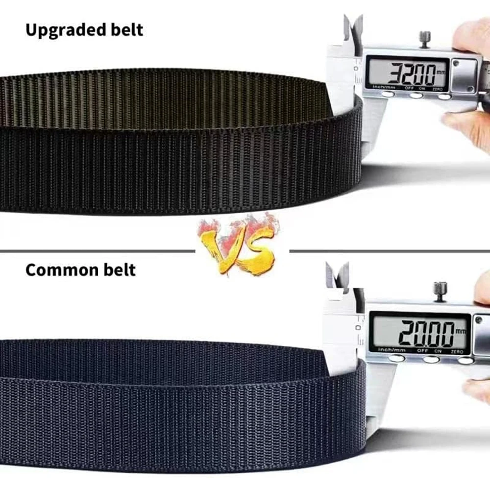 Wear-resistant Breathable Training Reversible Ratchet Belt Hiking Rigger Nylon Extra Thick Webbing Tactical Belt