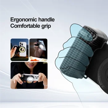 360° Rotatable Shooting Kit BBC-9 Magnetic Phone Fill Light with Camera Handheld Grip detail image