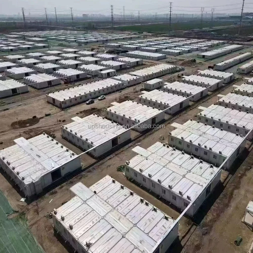 Tani, przenośny, składany dom kontenerowy w zestawie płaskim, prefabrykowany, odkręcany, modułowy, wykonany z paneli trójwarstwowych, projekt gospodarstwa wiejskiego