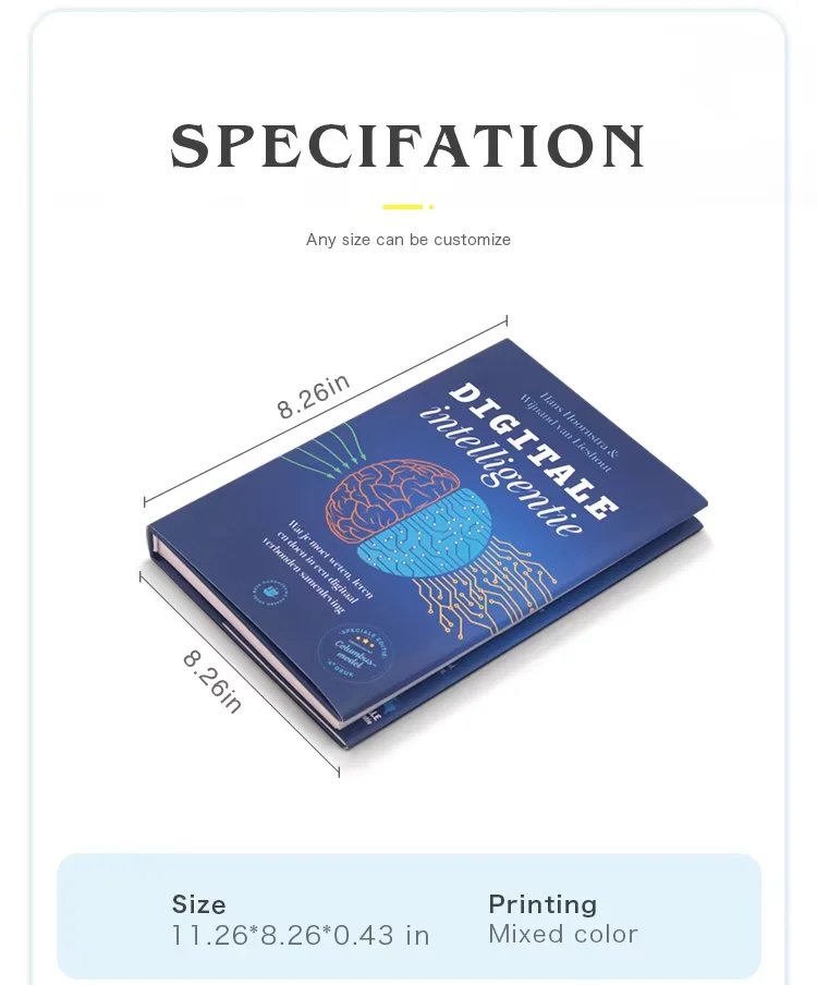 Professional Factory Custom A4 Size Softcover Hardcover Book Printing Perfect Binding on Paper & Paperboard Books Hardcover details