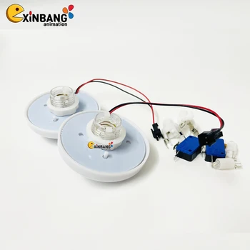 Hot Sale 76mm Round Edge Colorful Illuminated Push Button for Arcade Game Machine