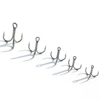 Triple Reinforcing Black Nickel Treble Hooks Anti-Corrosion Rust Resistant Barb 50 Pack Bass Fishing Lure Fishing – Hooks – view 4