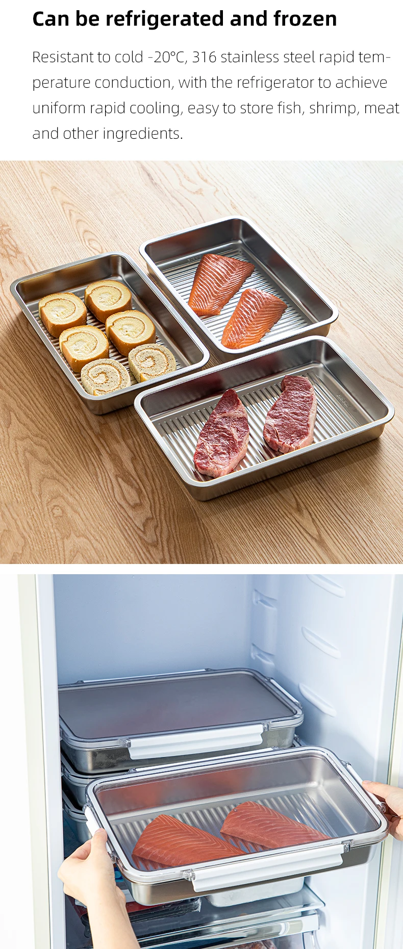 Shimoyama Dishwasher Safe 316 Stainless Steel Sheet Cake Lasagna Pan