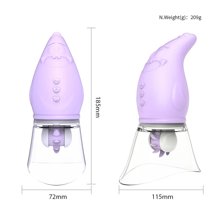 patrick star sex toy Patrick Star Soft Silicone 8 Rotating Lick Breast Massager Sucking Vibrator  Female Masturbation Toy main image 1