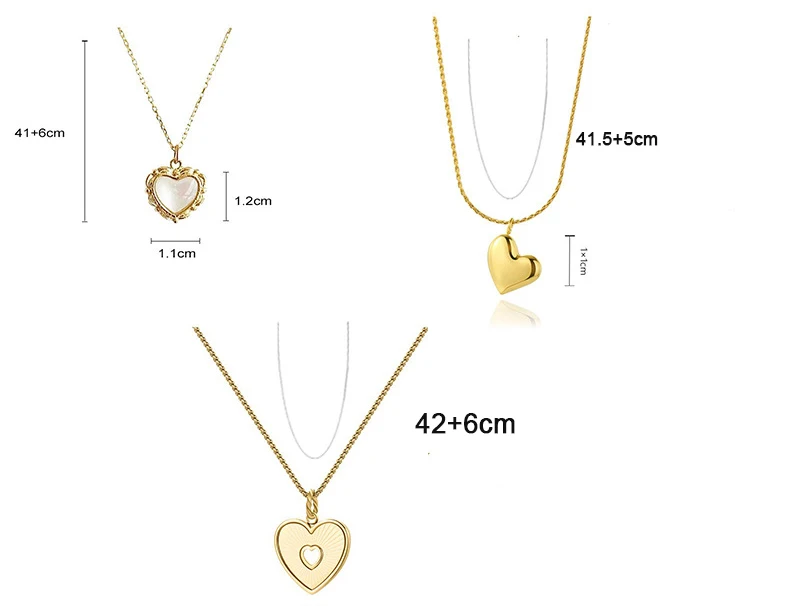 Gold Heart Pendant Necklace