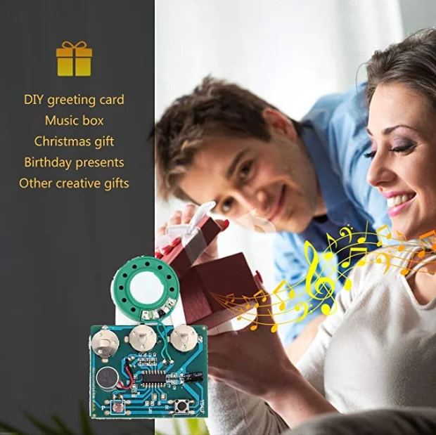 Custom Pre-recording and Recordable Music Greeting Card Sound Chip Module for Greeting Card