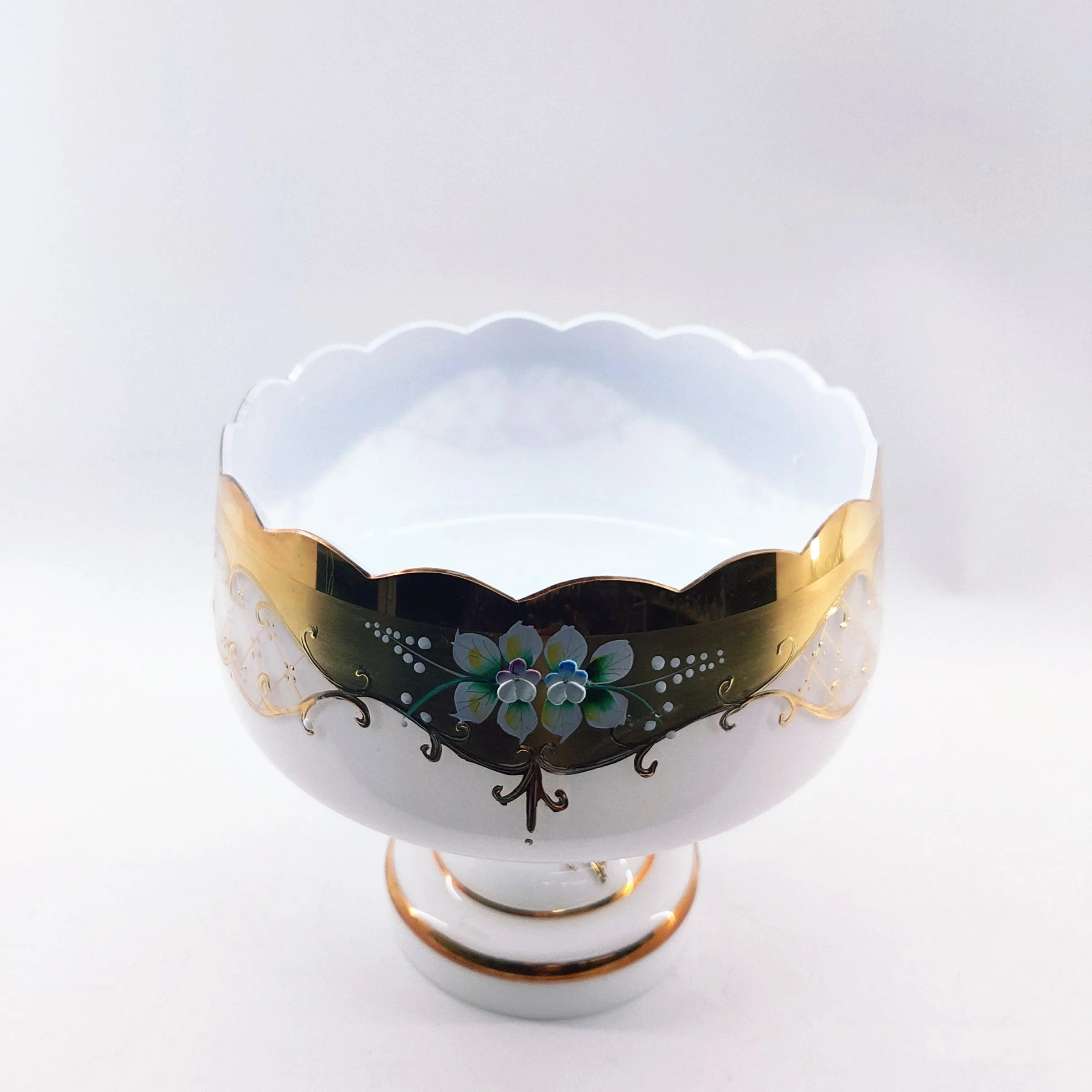 Cốc trái cây Bohemia thủy tinh làm bằng tay Cốc trái cây trang trí độc đáo 1