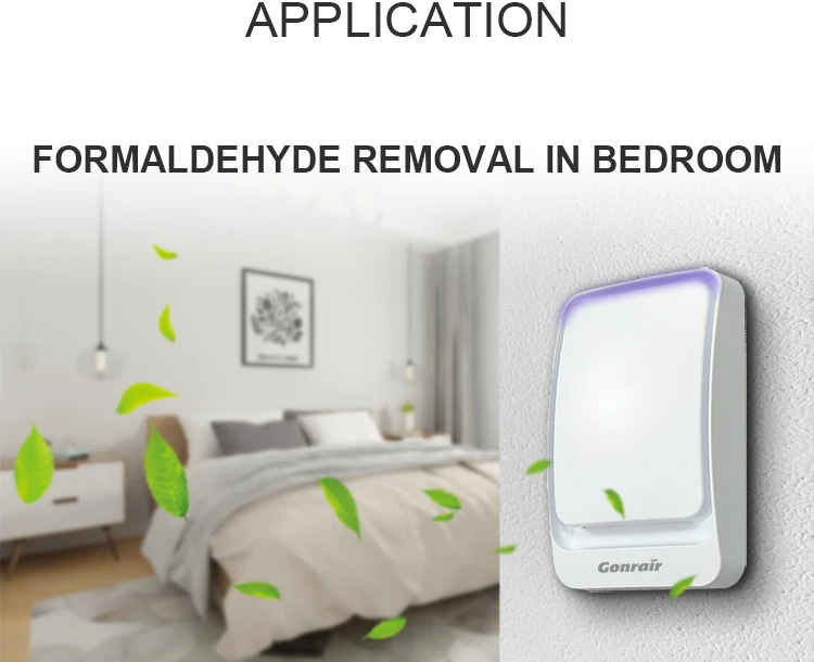 2024 New Wall Plug In Air Purifier Home Commercial Smart Mini Size Uvc Sterilizer Lamp Air