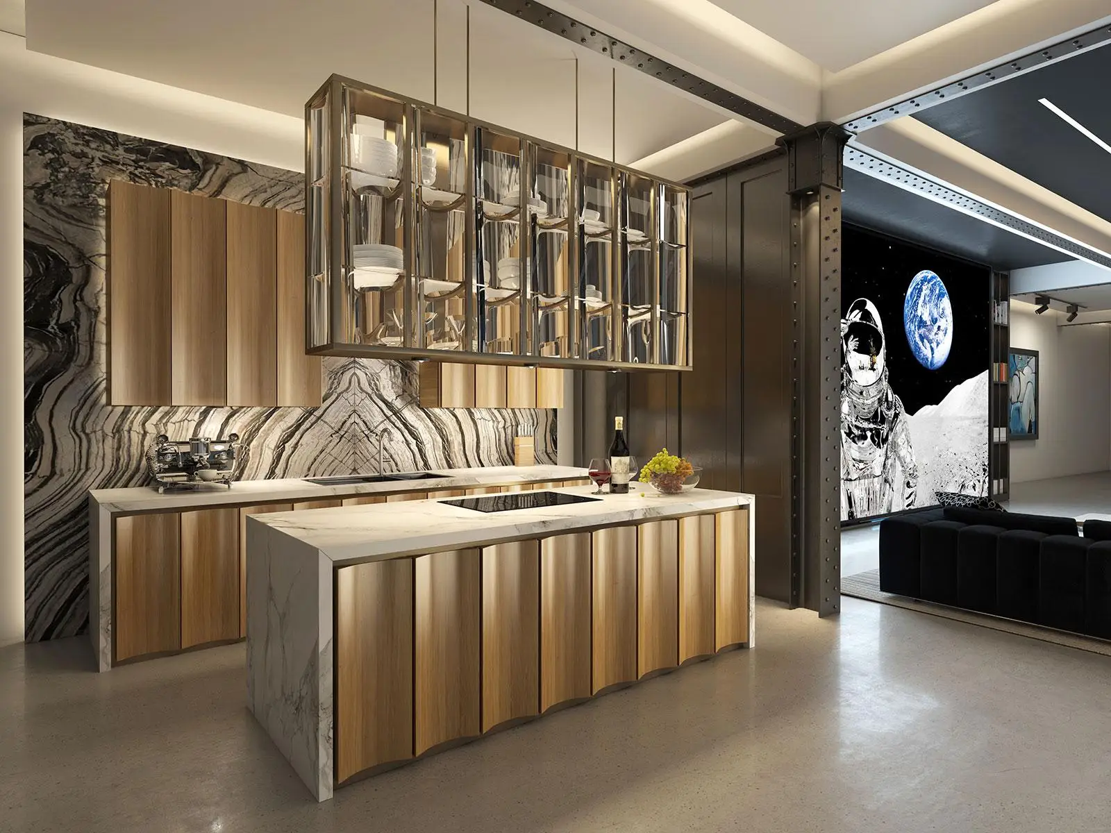 High End Luxury Kitchen with Island Design & Modern Cabinets