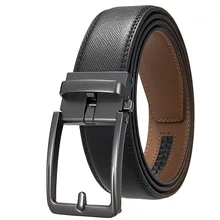 Factory High Quality Business Men's Leather Belt Simple Design Genuine Leather Belt Automatic Buckle Cowhide Leather Belts