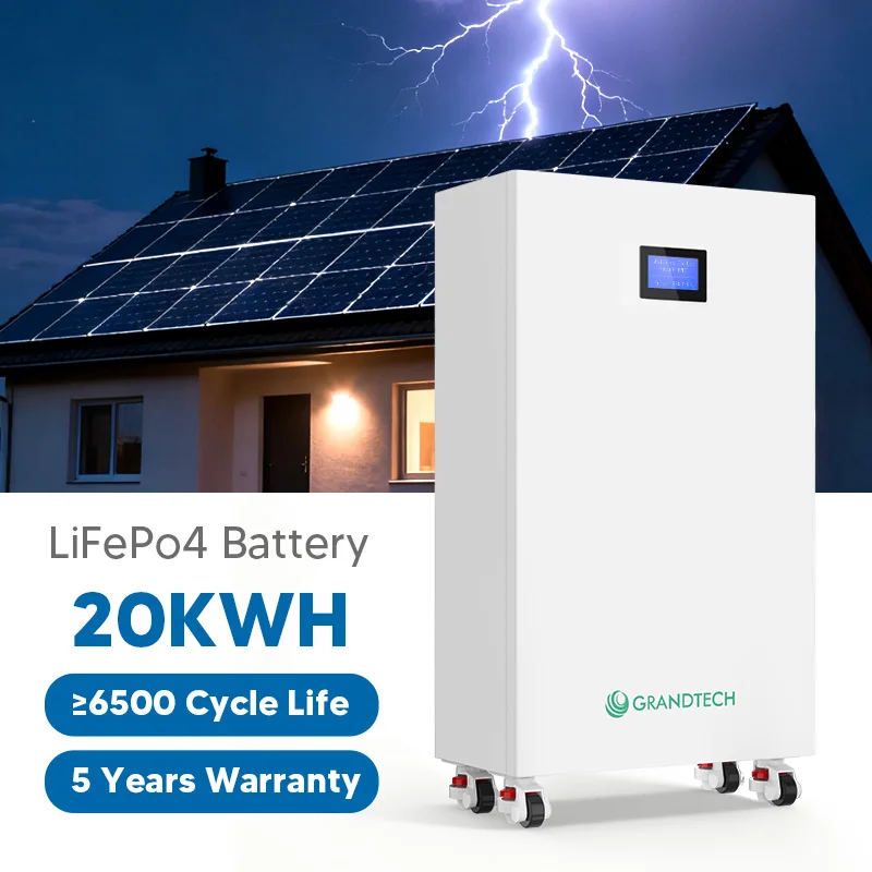 GRANDTECH Сончева 400ah 20kwh Bms Сончева батерија за длабока употреба 48v 51.2V Power'wall Lifepo4 Литиум-јонска батерија REPT Lifepo4 Ќелија