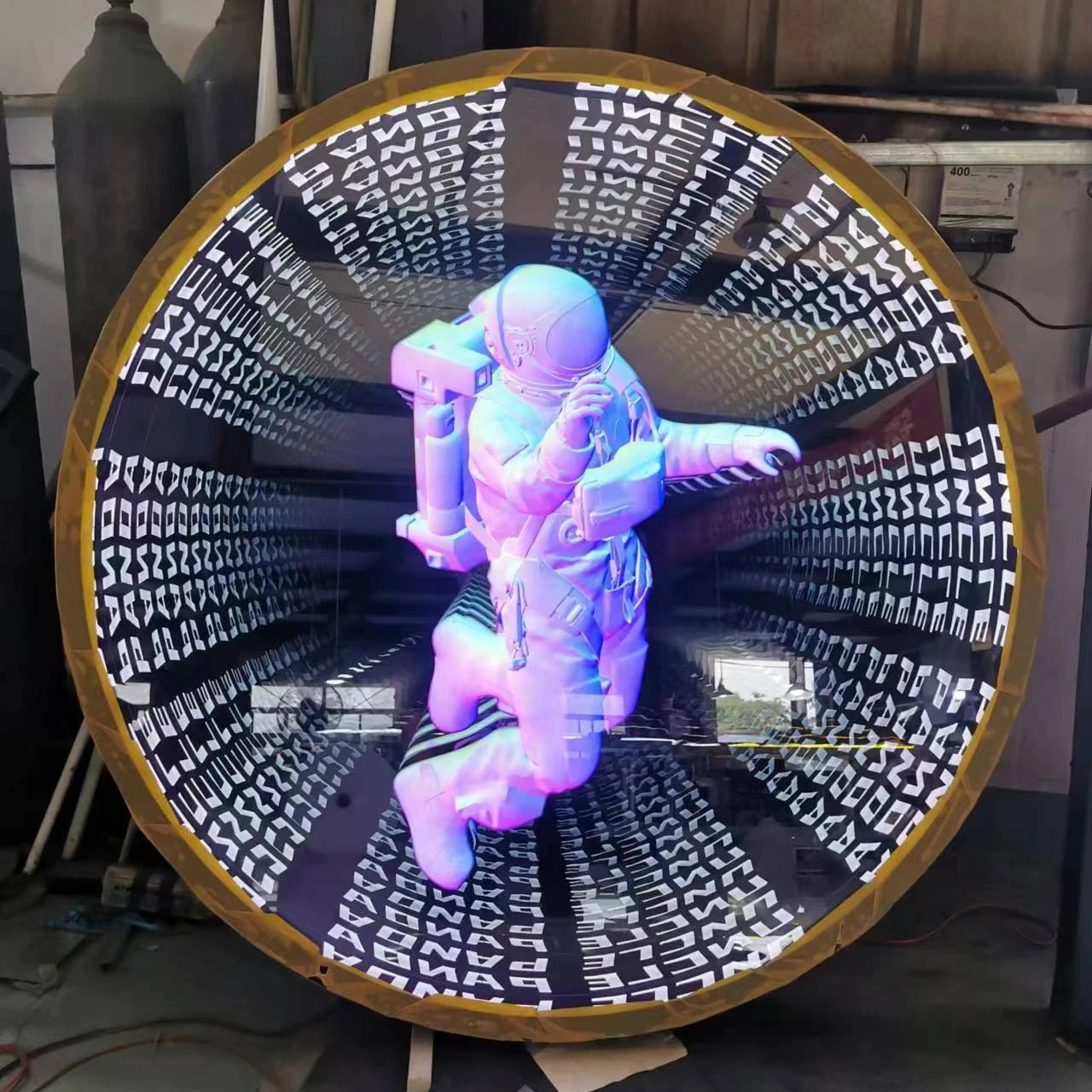 Christmas Home Desktop Decoration Customized Jumbo Size 3D Decorative glass portable infinity mirror 3d led dance floor